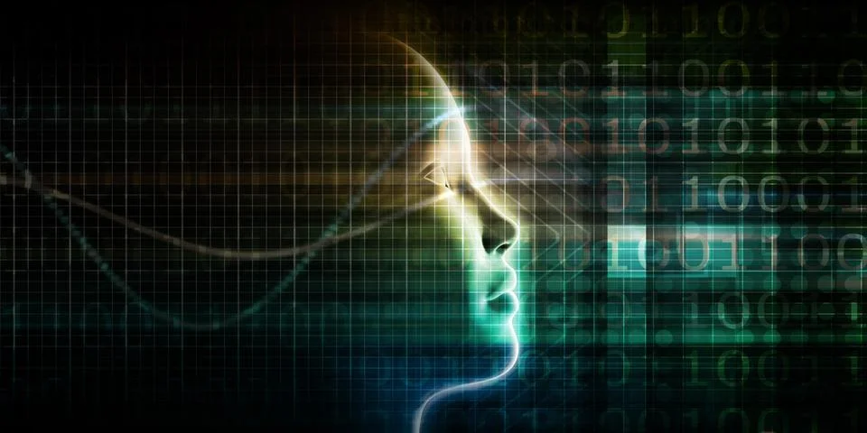 Artificial Intelligence Evolution Illustrazione stock