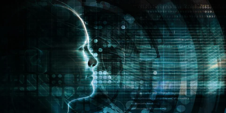 Artificial Intelligence Evolution Stock Illustration