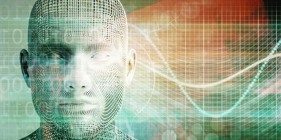 Artificial Intelligence Evolution Stock Illustration