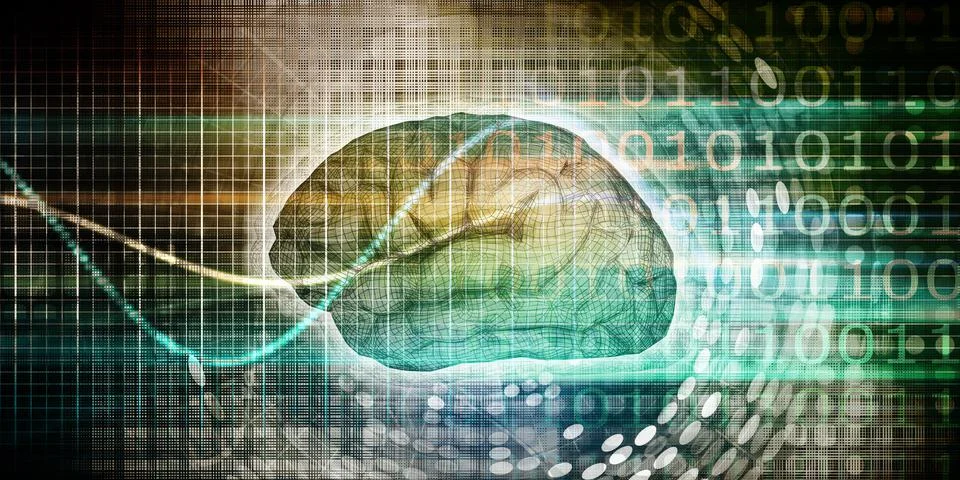 Artificial Intelligence Evolution Illustrazione stock