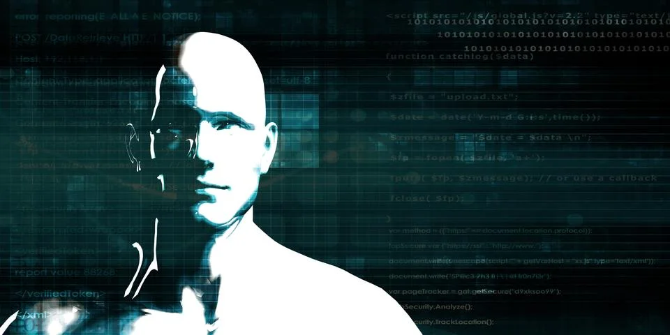 Artificial Intelligence Evolution Stock Illustration