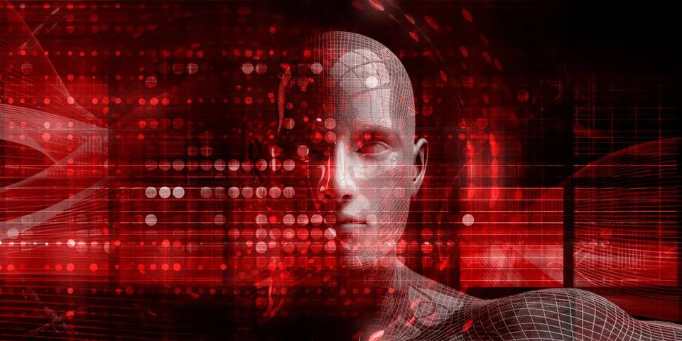 Artificial Intelligence Evolution 스톡 일러스트