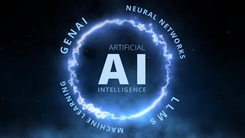 Artificial Intelligence as evolution of neural networks, large language models Stock Footage 314229916
