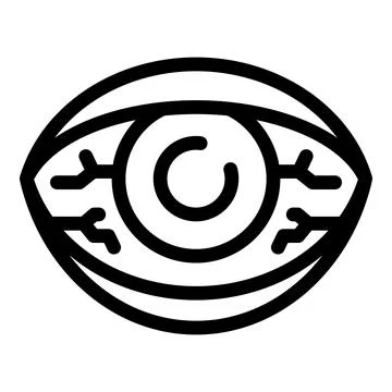 Artificial intelligence eye concept detecting analyzing processing data Stock Illustration