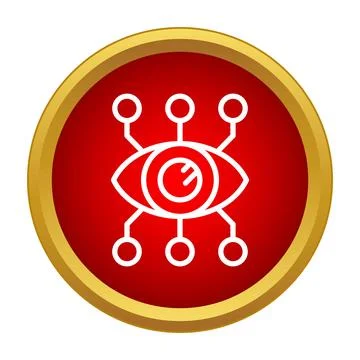 Artificial intelligence eye icon for computer vision 스톡 일러스트