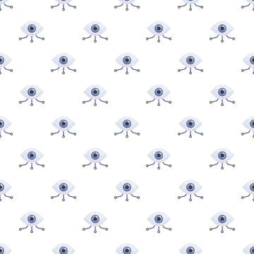 Artificial intelligence eye pattern watching and observing technology 스톡 일러스트