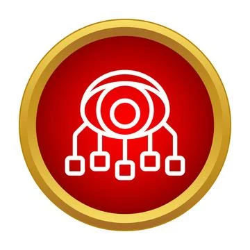 Artificial intelligence eye tracking digital vision icon Stock Illustration