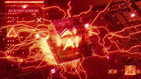Artificial Intelligence Failure and Critical System Error Stock Footage 310891955