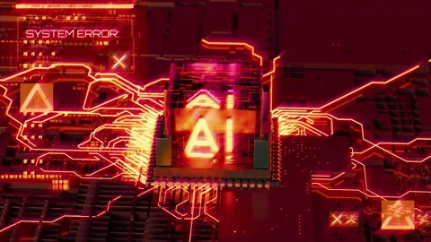 Artificial Intelligence Failure and Critical System Error Stock Footage 310891969