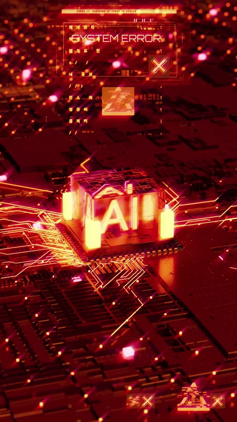 Artificial Intelligence Failure and Critical System Error Stock Footage 310892546
