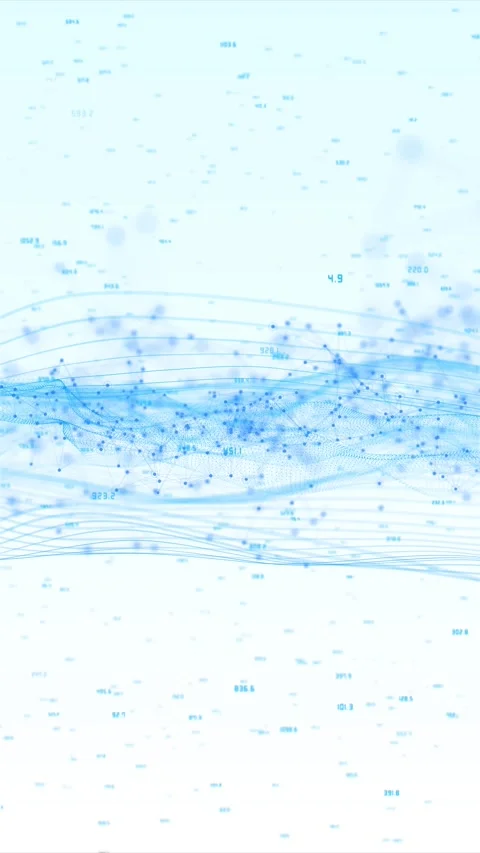 Artificial Intelligence fiber optics. Abstract digital technology intro Light Stock Footage 313767810