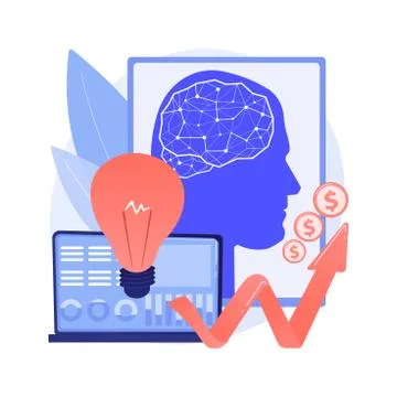 Artificial intelligence in financing abstract concept vector illustration. Stock Illustration