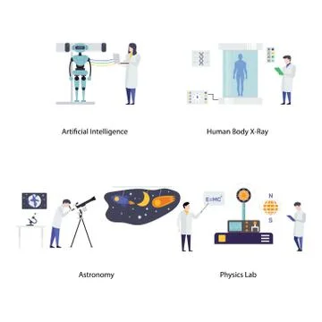 Artificial Intelligence Flat Vectors Stock Illustration