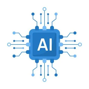 Artificial intelligence in the form of a processor circuit Stock Illustration