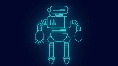 Artificial intelligence future robot with industry automation technology 스톡 동영상 241073113