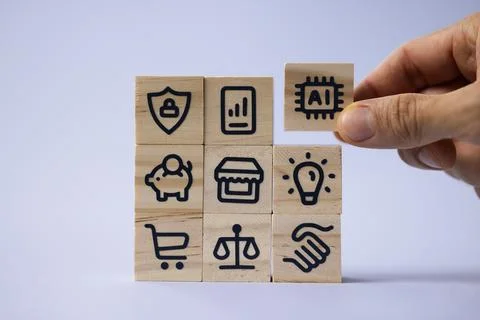 Artificial Intelligence: A Futuristic Machine Learning AI Brain Network Concept Stock Photos