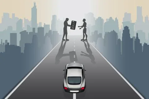 Artificial Intelligence futuristic technology innovative concepts, silhouette Stock Illustration