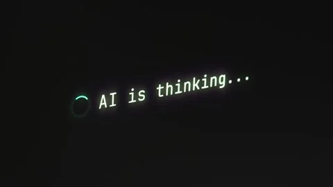 Artificial intelligence is generating an answer. Stock Footage 333232591