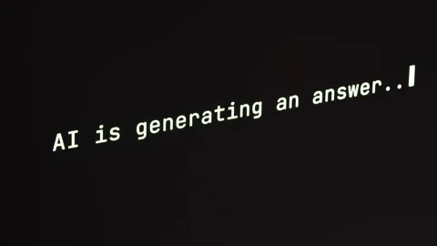 Artificial intelligence is generating an answer. Stock Footage 333233431