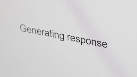 Artificial intelligence is generating an answer. Stock Footage 333233448