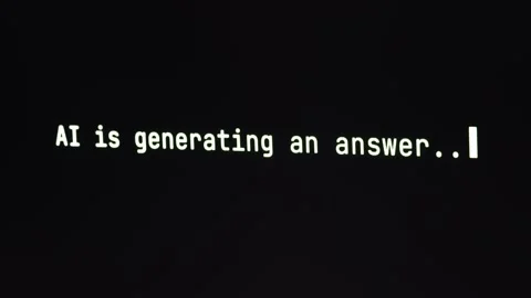 Artificial intelligence is generating an answer. Stock Footage 333233513