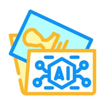 Artificial intelligence generating digital art and creative content Illustrazione stock