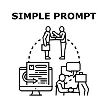 Artificial intelligence generating responses and content from data Stockillustratie