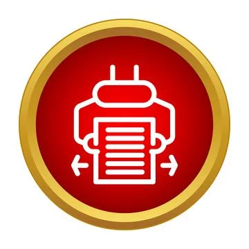 Artificial intelligence generating text content concept icon Stock Illustration