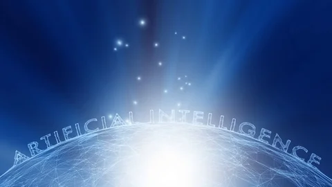 Artificial intelligence globe animation background Video stock 117867924
