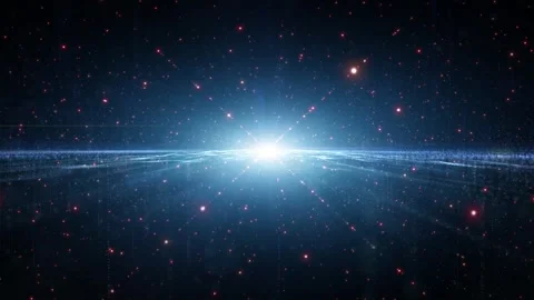 Artificial intelligence glow dots digital technology space animation Stock Footage 337243107