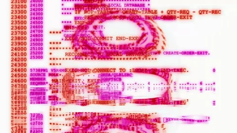 Artificial Intelligence: Green and Red Code Glitch Effect Human Head Stock Footage 311015793