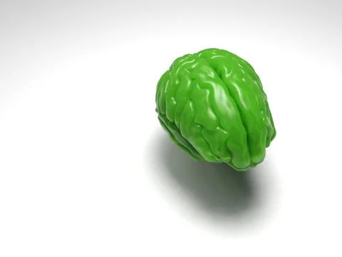 Artificial Intelligence. green brain image 写真素材
