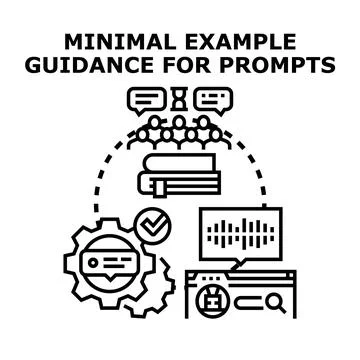 Artificial intelligence guidance prompts development process Stock Illustration