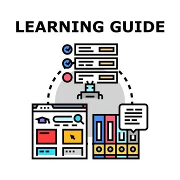 Artificial intelligence guiding online education experience イラスト素材