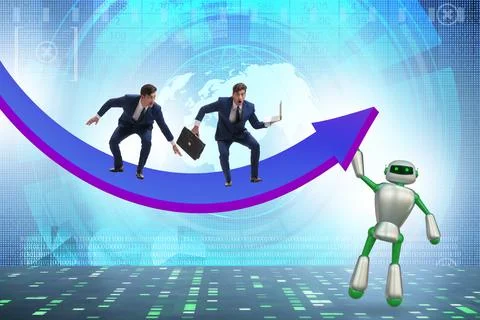 Artificial intelligence helping support economic growth Stock Photos