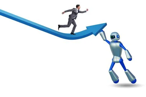 Artificial intelligence helping support economic growth Stock Photos