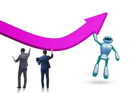 Artificial intelligence helping support economic growth Stock Photos