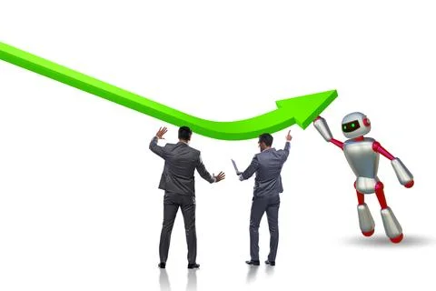 Artificial intelligence helping support economic growth Stock Photos