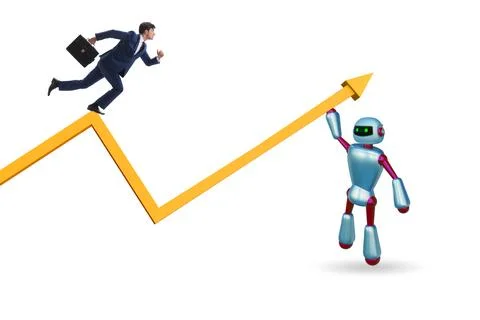 Artificial intelligence helping support economic growth Stock Photos