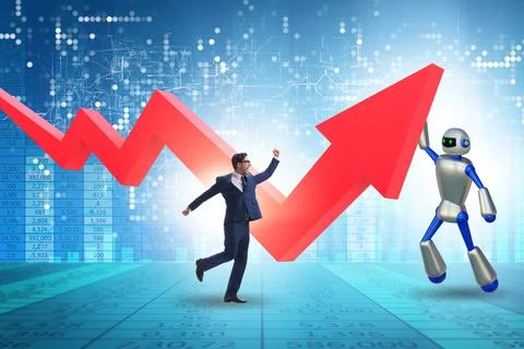 Artificial intelligence helping support economic growth Stock Photos