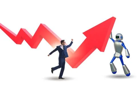 Artificial intelligence helping support economic growth Stock Photos
