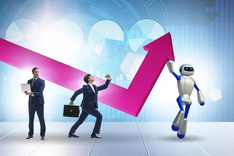 Artificial intelligence helping support economic growth Stock Photos
