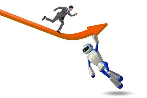Artificial intelligence helping support economic growth Stock Photos