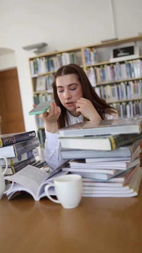 Artificial intelligence helps student understand difficult study information Video stock 342178614