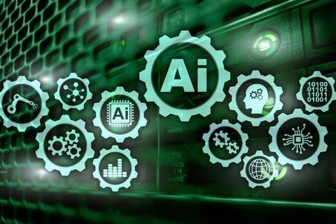Artificial intelligence hi-tech business technologies concept. Futuristic s.. Stock Photos