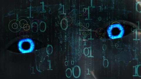Artificial Intelligence High Tech Digital Hacker War Stock Illustration
