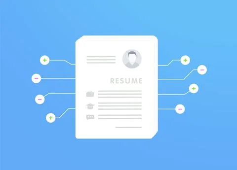 Artificial intelligence in hiring concept. AI in HR human resource management Illustrazione stock