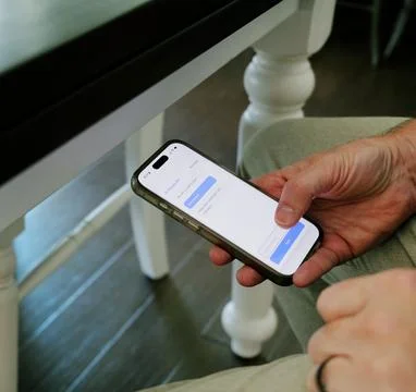 Artificial Intelligence Home Therapy Bot Concept Stock Photos