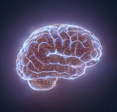 Artificial Intelligence Human Brain Neural Network Stock Illustration