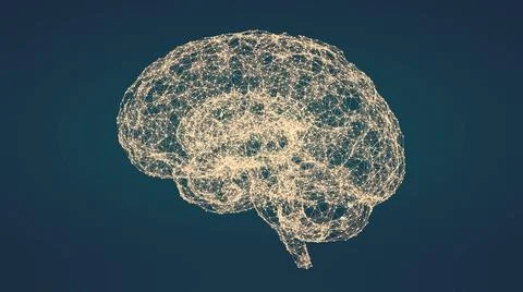 Artificial intelligence human brain plexus background Illustrazione stock